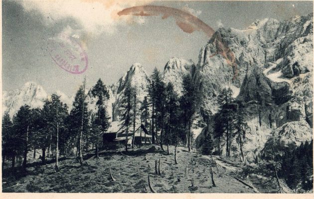 Erjavčeva koča cartolina 1930