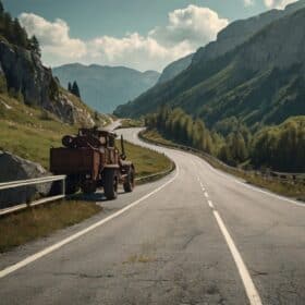 Lavori di costruzione del passo di Vršič